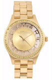 Marc Jacobs Henry Transparent Gold Dial Gold Steel Strap Watch for Women - MBM3338 Authentic Buy Shop Now