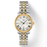Tissot T Classic Carson Lady Premium Silver Dial Two Tone Steel Strap Watch For Women - T122.210.22.033.00 Authentic Buy Shop Now