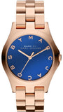 Marc Jacobs Henry Blue Dial Rose Gold Steel Strap Watch for Women - MBM3213 Authentic Buy Shop Now