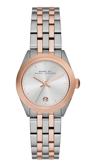 Marc Jacobs Peeker Silver Dial Two Tone Steel Strap Watch for Women - MBM3375 Authentic Buy Shop Now