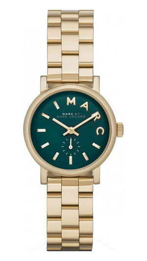 Marc Jacobs Baker Green Dial Gold Steel Strap Watch for Women - MBM3249 Authentic Buy Shop Now