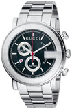 Gucci G Chrono Black Dial Silver Steel Strap Watch For Men - YA101309 Authentic Buy Shop Now