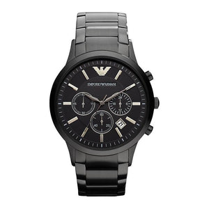Emporio Armani Classic Chronograph Black Dial Black Stainless Steel Strap Watch For Men - AR2453 Authentic Buy Shop Now