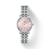 Tissot Carson Premium Lady Mother of Pearl Pink Dial Silver Steel Strap Watch For Women - T122.210.11.159.00 Authentic Buy Shop Now