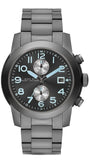 Marc Jacobs Larry Chronograph Black Dial Grey Steel Strap Watch for Men - MBM5051 Authentic Buy Shop Now