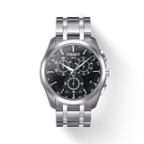 Tissot Couturier Chronograph Black Dial Silver Steel Strap Watch For Men - T035.617.11.051.00 Authentic Buy Shop Now