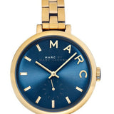 Marc Jacobs Sally Blue Dial Gold Steel Strap Watch for Women - MBM3366 Authentic Buy Shop Now