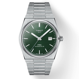 Tissot PRX Powermatic 80 Green Dial Silver Steel Strap Watch For Men - T137.407.11.091.00 Authentic Buy Shop Now