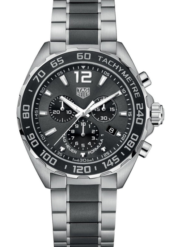 Tag Heuer Formula 1 Anthracite Dial Two Tone Steel Strap Watch For Men - CAZ1011.BA0843 Authentic Buy Shop Now
