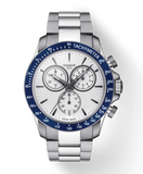 Tissot V8 Quartz T Sport Chronograph White Dial Silver Steel Strap Watch For Men - T106.417.11.031.00 Authentic Buy Shop Now