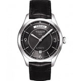 Tissot T One Automatic Black Dial Black Leather Strap Watch For Men - T038.430.16.057.00 Authentic Buy Shop Now