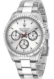 Maserati Competizione Silver Dial Silver Steel Strap Watch For Men - R8853100018 Authentic Buy Shop Now