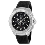 Tag Heuer Aquaracer Chronograph Black Dial Black Rubber Strap Watch for Men - CAY1110.FT6041 Authentic Buy Shop Now