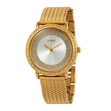 Guess Willow Two Tine Dial Gold Mesh Bracelet Watch For Women - W0836L3 Authentic Buy Shop Now