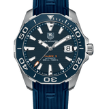 Tag Heuer Aquaracer Calibre 5 Blue Dial Blue Silicone Strap Watch for Men - WAY211C.FT6155 Authentic Buy Shop Now