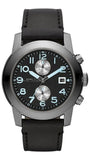 Marc Jacobs Larry Chronograph Black Dial Black Leather Strap Watch for Men - MBM5054 Authentic Buy Shop Now