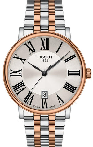 Tissot T Classic Carson Premium Silver Dial Two Tone Steel Strap Watch For Men - T122.410.22.033.00 Authentic Buy Shop Now