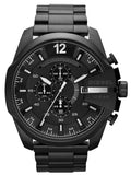 Diesel Mega Chief Chronograph Black Dial Black Steel Strap Watch For Men - DZ4283 Authentic Buy Shop Now