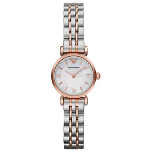 Emporio Armani Mother of Pearl Dial Two Tone Steel Strap Watch For Women - AR1689 Authentic Buy Shop Now