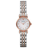 Emporio Armani Mother of Pearl Dial Two Tone Steel Strap Watch For Women - AR1689 Authentic Buy Shop Now
