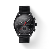 Tissot T Classic PR 100 Chronograph Black Dial Black Mesh Bracelet Watch For Men - T101.417.33.051.00 Authentic Buy Shop Now