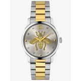 Gucci G Timeless Silver Dial Two Tone Steel Strap Watch For Women - YA126599 Authentic Buy Shop Now