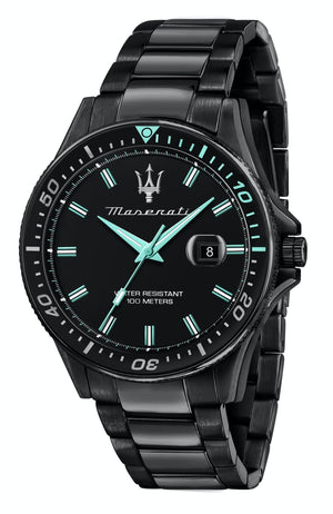 Maserati SFIDA Aqua Edition Analog Black Dial Black Steel Strap Watch For Men - R8853144001 Authentic Buy Shop Now