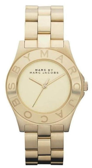Marc Jacobs Blade Gold Dial Gold Steel Strap Watch for Women - MBM3126 Authentic Buy Shop Now