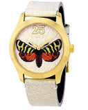 Gucci G Timeless Butterfly White Dial White Leather Strap Watch For Women - YA1264062 Authentic Buy Shop Now
