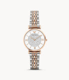 Emporio Armani Gianni T Bar White Dial Two Tone Steel Strap Watch For Women - AR1926 Authentic Buy Shop Now