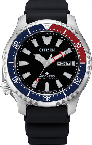 Citizen Promaster Automatic 200M Diver Fugu Limited Edition Black Dial Black Rubber Strap Watch For Men - NY0110 Authentic Buy Shop Now