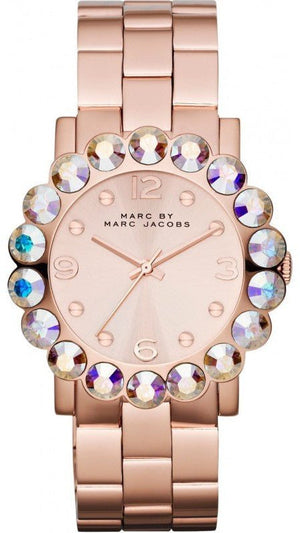 Marc Jacobs Amy Rose Gold Dial Rose Gold Steel Strap Watch for Women - MBM3223 Authentic Buy Shop Now