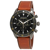 Movado Heritage Series 29mm Calendoplan Chronograph Black Dial Brown Leather Strap Watch For Men - 3650060 Authentic Buy Shop Now