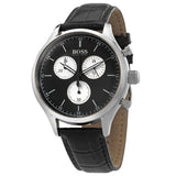 Hugo Boss Companion Black Dial Black Leather Strap Watch for Men - 1513543 Authentic Buy Shop Now