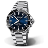 Oris Aquis Date Blue Dial Silver Steel Strap Watch for Men - 0173377304135-0782405PEB Authentic Buy Shop Now