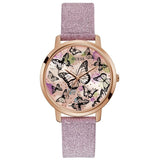 Guess Mariposa Pink Dial Pink Leather Strap Watch for Women - GW0008L2 Authentic Buy Shop Now