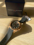 Tommy Hilfiger Sport Multifunction Black Dial Black Rubber Strap Watch for Men - 1791145 Authentic Buy Shop Now