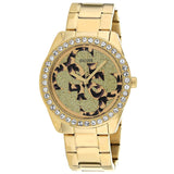 Guess G Twist Diamonds Gold Dial Gold Steel Strap Watch For Women - W1201L2 Authentic Buy Shop Now