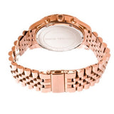 Michael Kors Lexington Chronograph White Dial Rose Gold Steel Strap Watch For Women - MK8313 Authentic Buy Shop Now