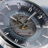 Mido Commander Automatic Gradient Black Dial Silver Steel Strap Watch For Men - M021.407.11.411.00 Authentic Buy Shop Now