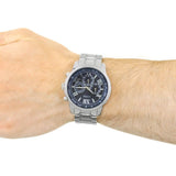 Guess Horizon Chronograph Quartz Blue Dial Silver Steel Strap Watch for Men - W0379G3 Authentic Buy Shop Now