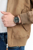 Emporio Armani Luigi Quartz Grey Dial Brown Leather Strap Watch For Men - AR11175 Authentic Buy Shop Now