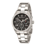 Maserati Competizione Chronograph Black Dial Silver Steel Strap Watch For Men - R8853100012 Authentic Buy Shop Now