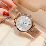 Calvin Klein Minimal White Dial Rose Gold Mesh Bracelet Watch for Women - K3M22Y2X Authentic Buy Shop Now