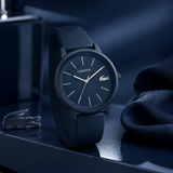 Lacoste 12.12 Move Blue Dial Blue Silicon Strap Watch for Men - 2011241 Authentic Buy Shop Now