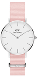 Daniel Wellington Classic Petite Rosewater White Dial Pink NATO Strap Watch For Women - DW001000318 Authentic Buy Shop Now