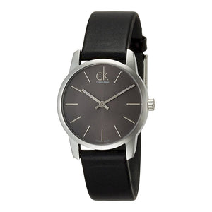 Calvin Klein City Black Dial Black Leather Strap Watch For Women - K2G23107 Authentic Buy Shop Now