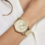 Michael Kors Ritz Pave Crystals Gold Dial Gold Steel Strap Watch for Women - MK6862 Authentic Buy Shop Now