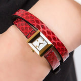 Gucci G Frame White Dial Red Leather Strap Watch For Women - YA128524 Authentic Buy Shop Now