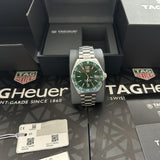 Tag Heuer Formula 1 Quartz Green Dial Silver Steel Strap Watch for Men - WAZ1017.BA0842 Authentic Buy Shop Now
